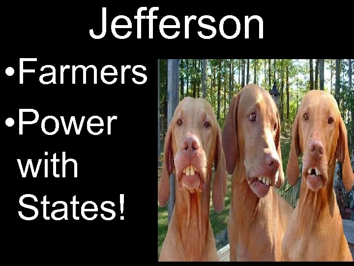 Jefferson • Farmers • Power with States! 