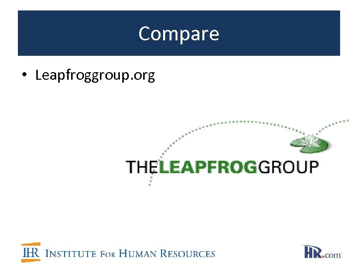 Compare • Leapfroggroup. org 