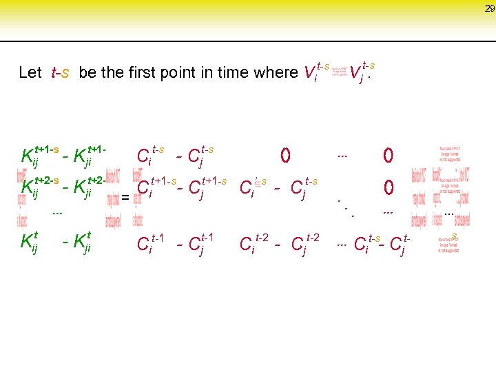 29 Let t-s be the first point in time where Vi t-s t+1 -s