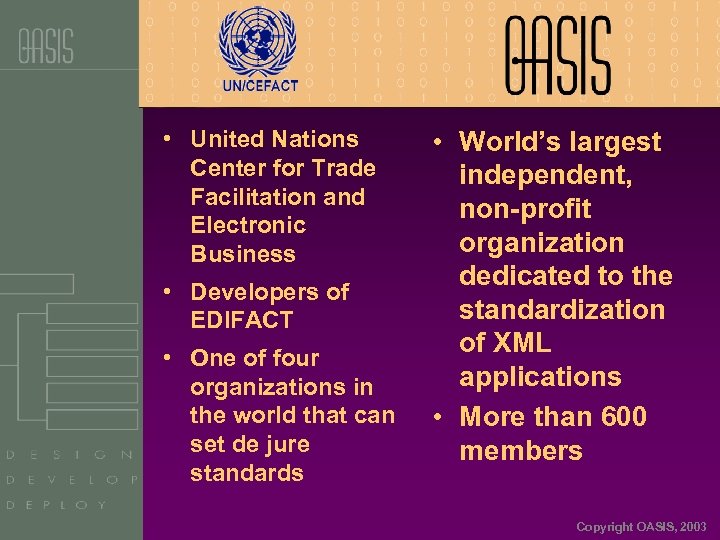  • United Nations Center for Trade Facilitation and Electronic Business • Developers of