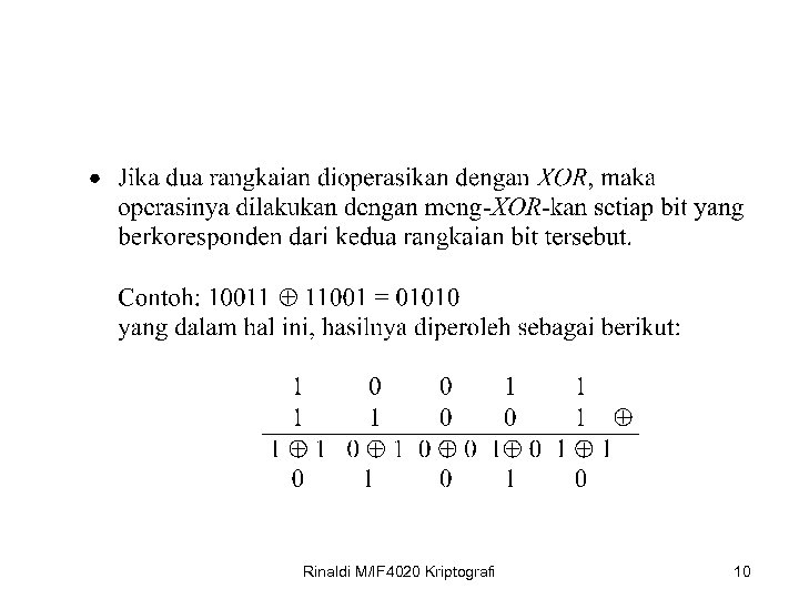 Rinaldi M/IF 4020 Kriptografi 10 