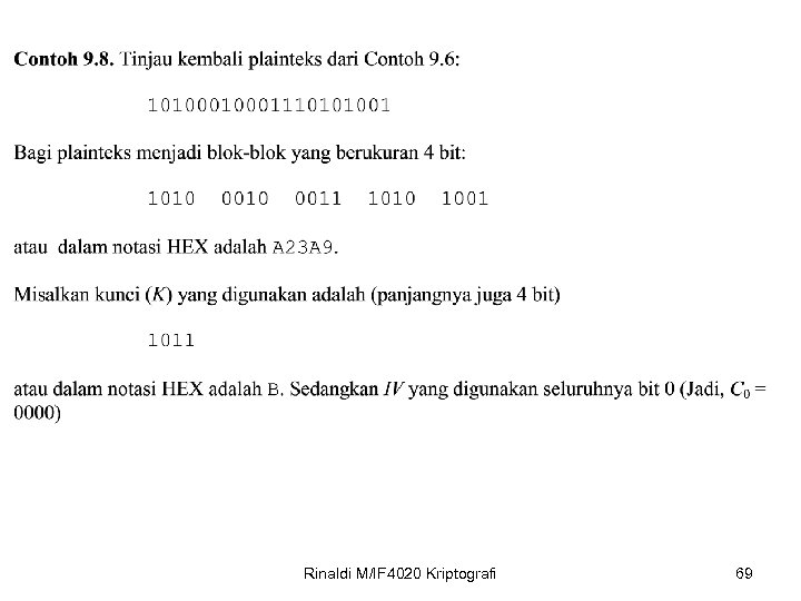 Rinaldi M/IF 4020 Kriptografi 69 