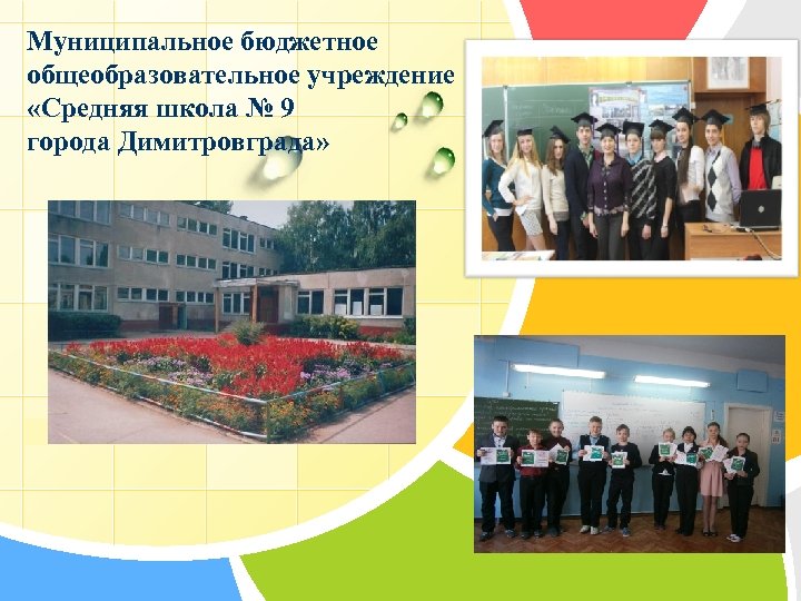 Муниципальное бюджетное общеобразовательное учреждение «Средняя школа № 9 города Димитровграда» L/O/G/O 