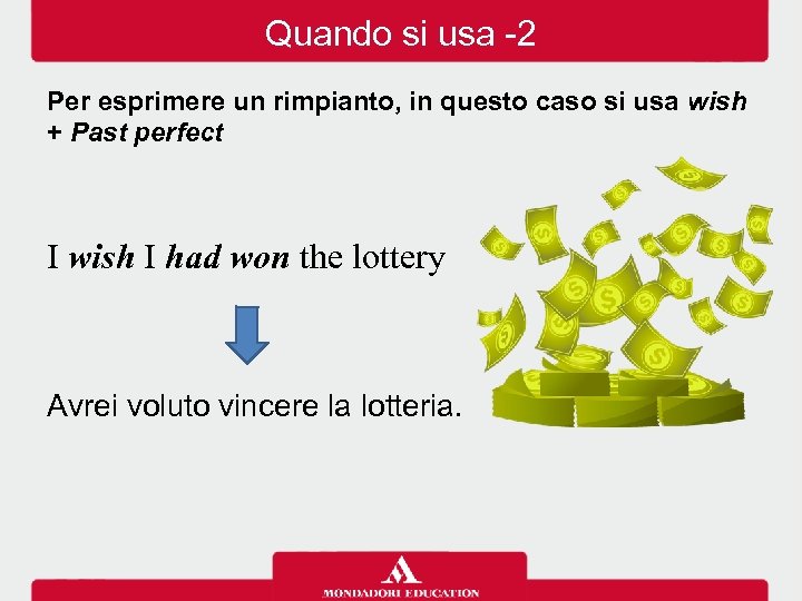Quando si usa -2 Per esprimere un rimpianto, in questo caso si usa wish