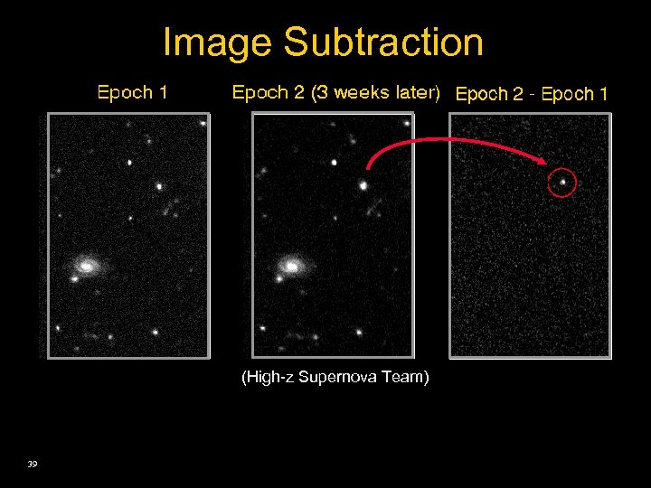 Image Subtraction (High-z Supernova Team) 39 