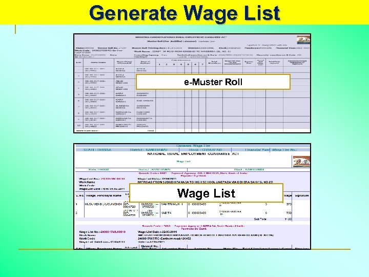 Generate Wage List e-Muster Roll Wage List 