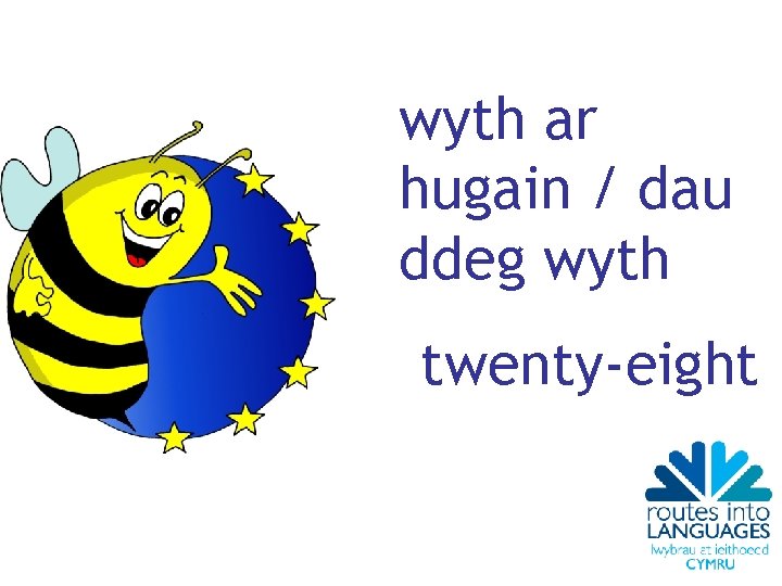 wyth ar hugain / dau ddeg wyth twenty-eight 