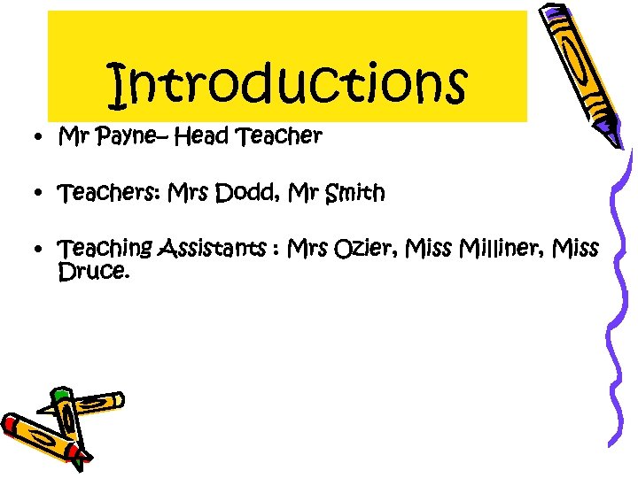 Introductions • Mr Payne– Head Teacher • Teachers: Mrs Dodd, Mr Smith • Teaching