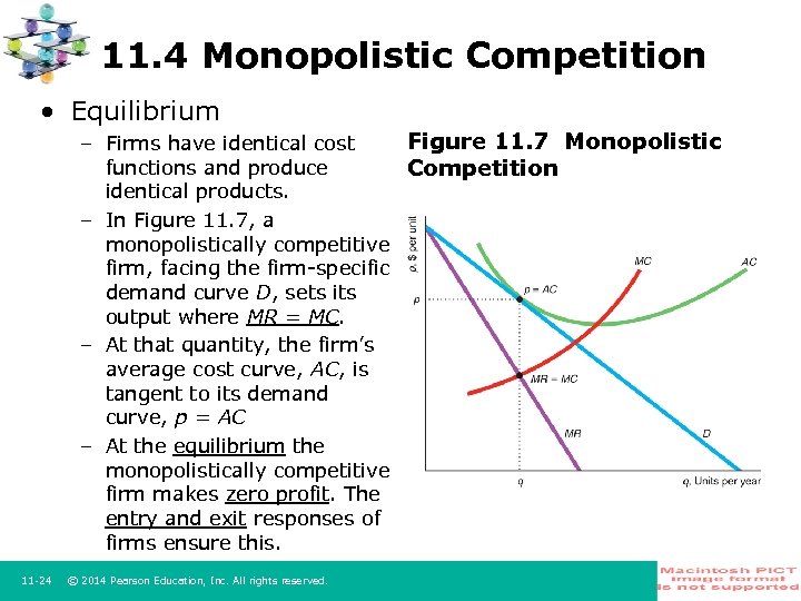 11. 4 Monopolistic Competition • Equilibrium Figure 11. 7 Monopolistic – Firms have identical