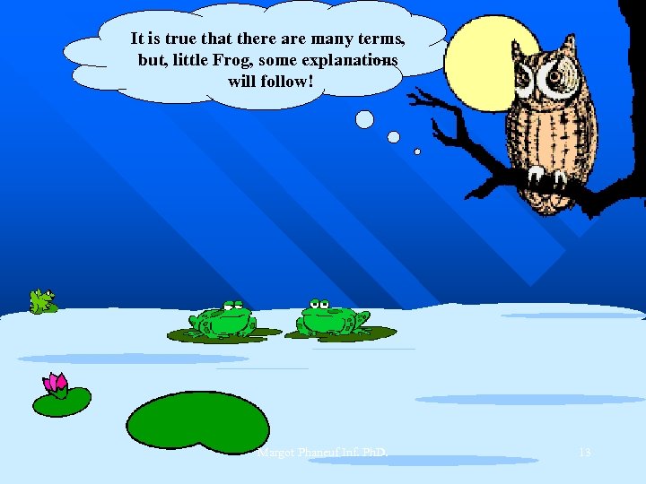 It is true that there are many terms, but, little Frog, some explanations will