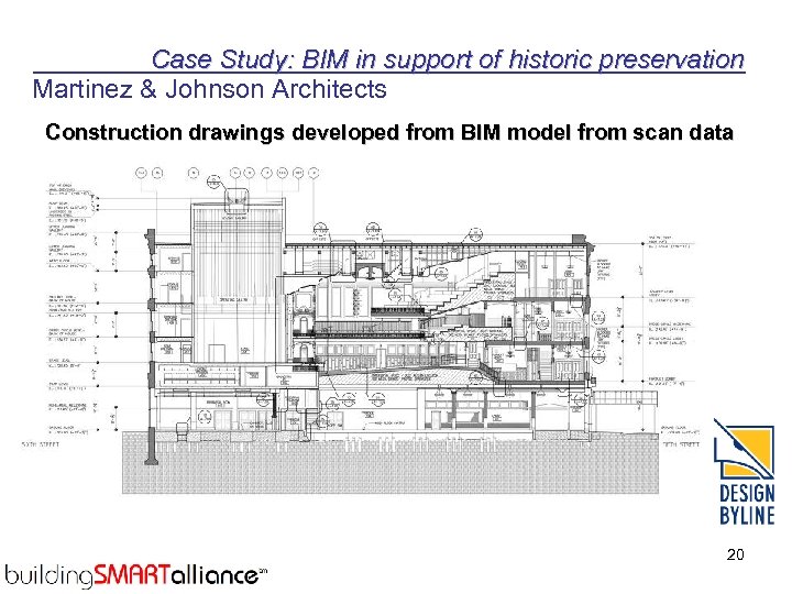 Case Study: BIM in support of historic preservation Martinez & Johnson Architects Construction drawings