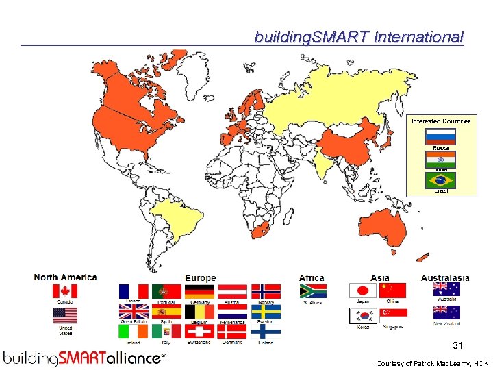 building. SMART International Interested Countries Russia India Brazil 31 Courtesy of Patrick Mac. Leamy,