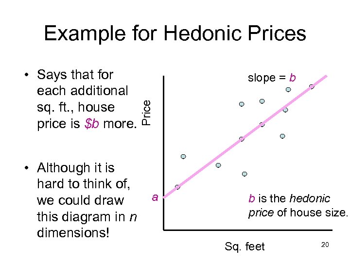 Example for Hedonic Prices • Although it is hard to think of, we could