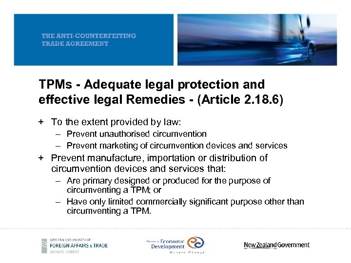 TPMs - Adequate legal protection and effective legal Remedies - (Article 2. 18. 6)