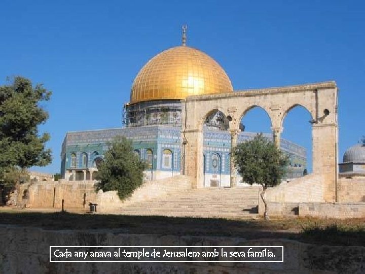 Cada any anava al temple de Jerusalem amb la seva família. 