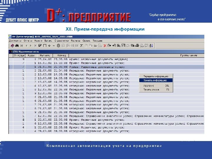 XII. Прием-передача информации 