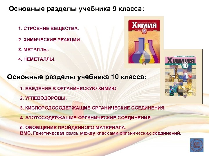 Химия 9 класс стр 9. Основные разделы учебника. Разделы по химии. Разделы по химии 9 класс. Разделы химии 8 класс.