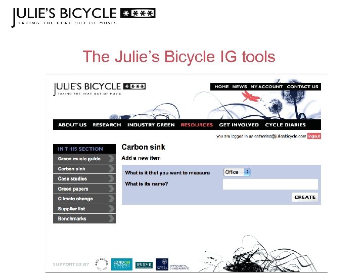The Julie’s Bicycle IG tools 