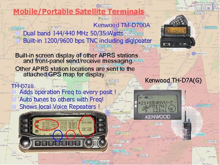 Mobile/Portable Satellite Terminals Kenwood TM-D 700 A Dual band 144/440 MHz 50/35 Watts Built-in