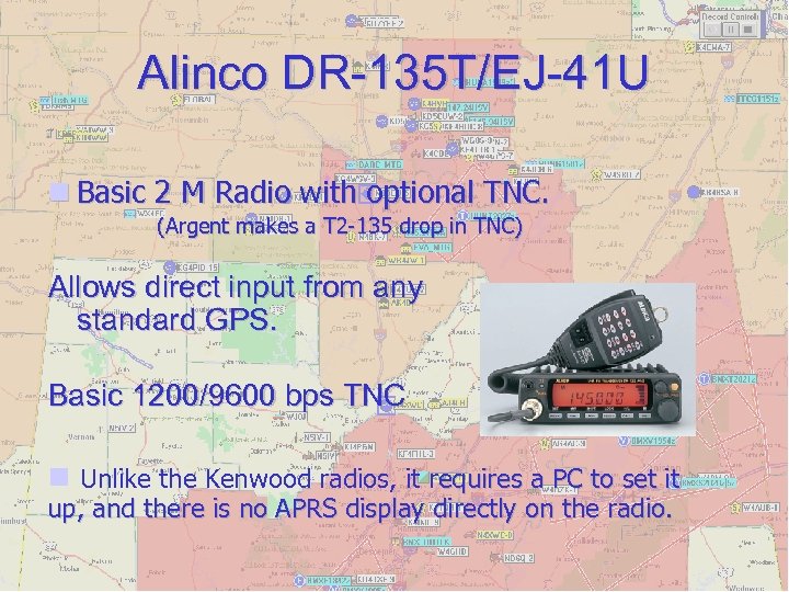 Alinco DR-135 T/EJ-41 U Basic 2 M Radio with optional TNC. (Argent makes a