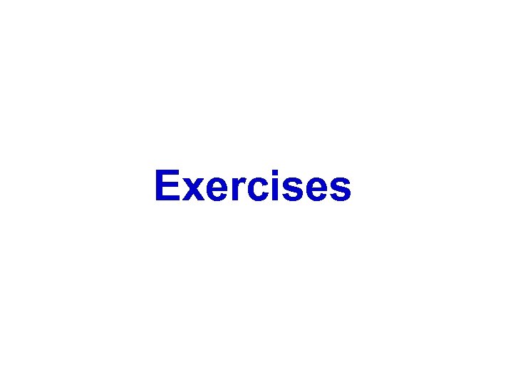 Exercises 