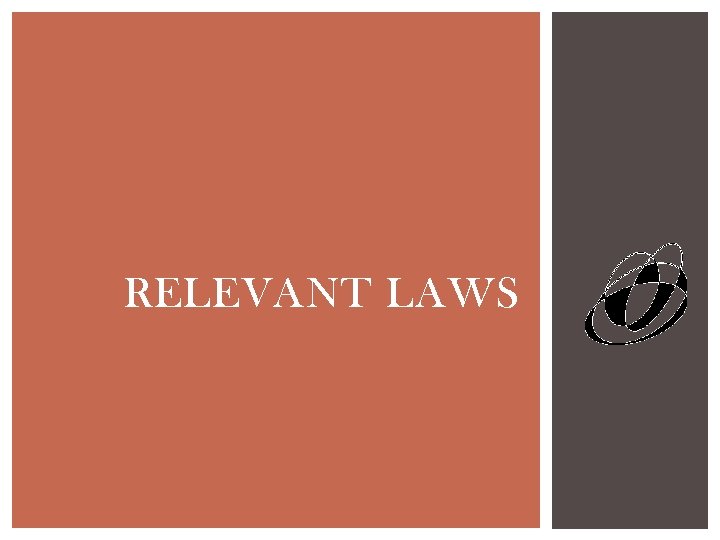 RELEVANT LAWS 