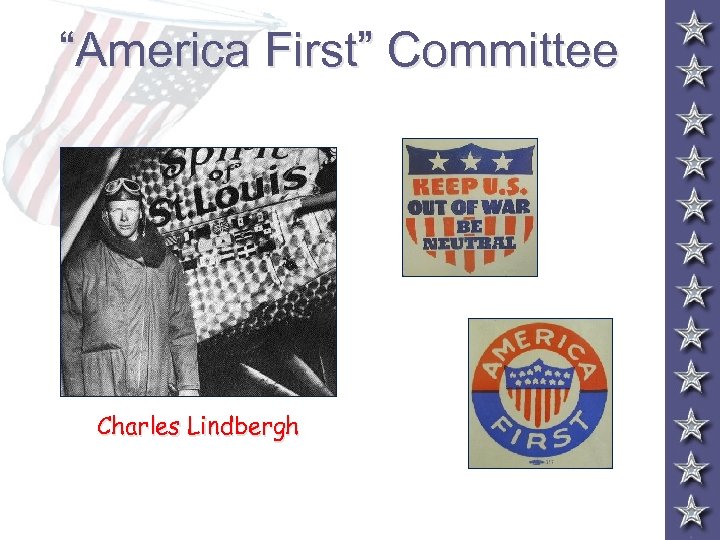 “America First” Committee Charles Lindbergh 