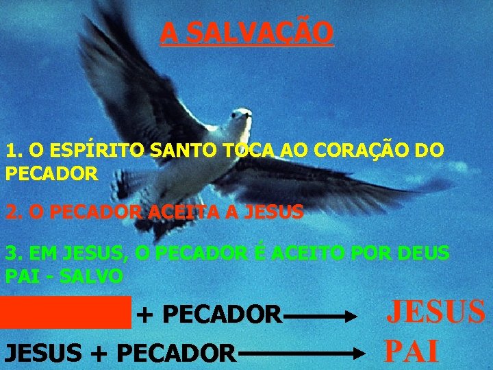 A SALVAÇÃO 1. O ESPÍRITO SANTO TOCA AO CORAÇÃO DO PECADOR 2. O PECADOR