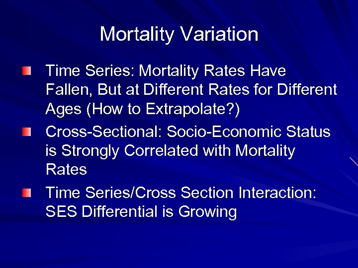 Mortality Variation Time Series: Mortality Rates Have Fallen, But at Different Rates for Different