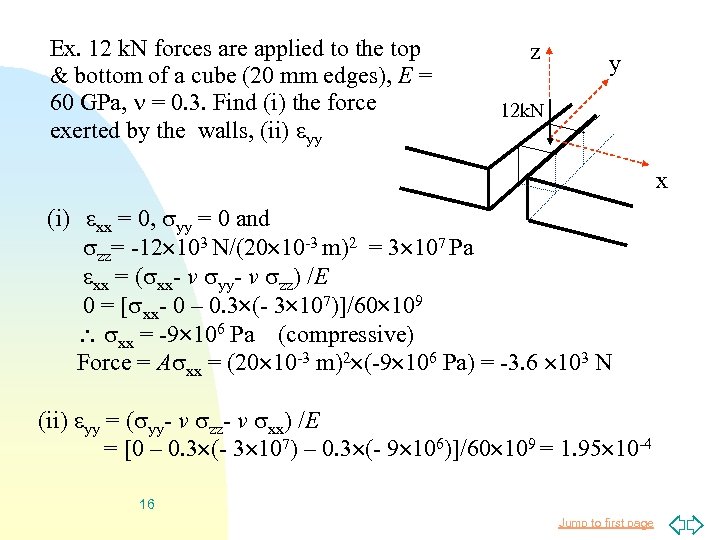 Ex. 12 k. N forces are applied to the top & bottom of a