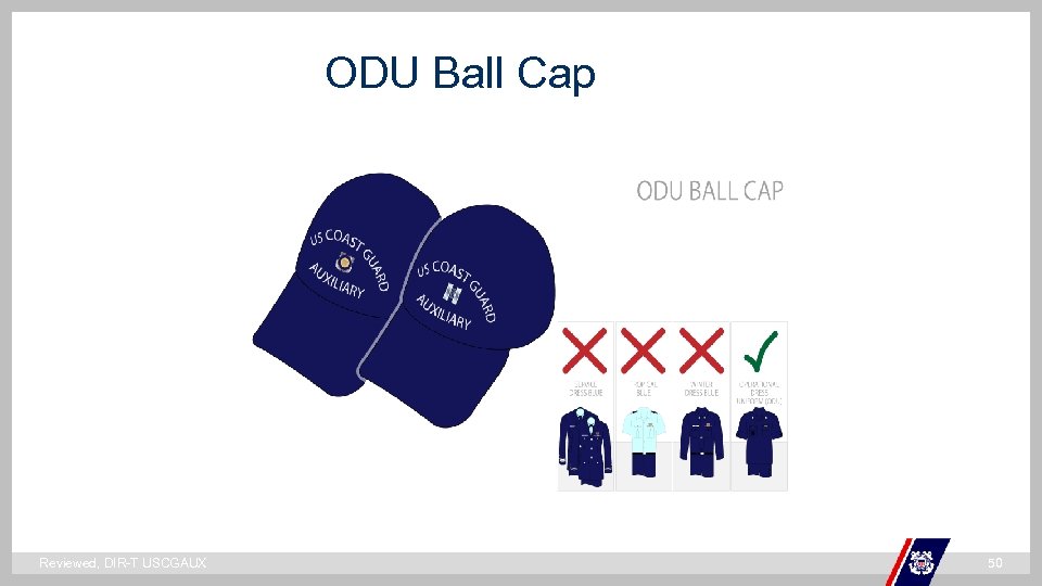 ODU Ball Cap ` Reviewed, DIR-T USCGAUX 50 