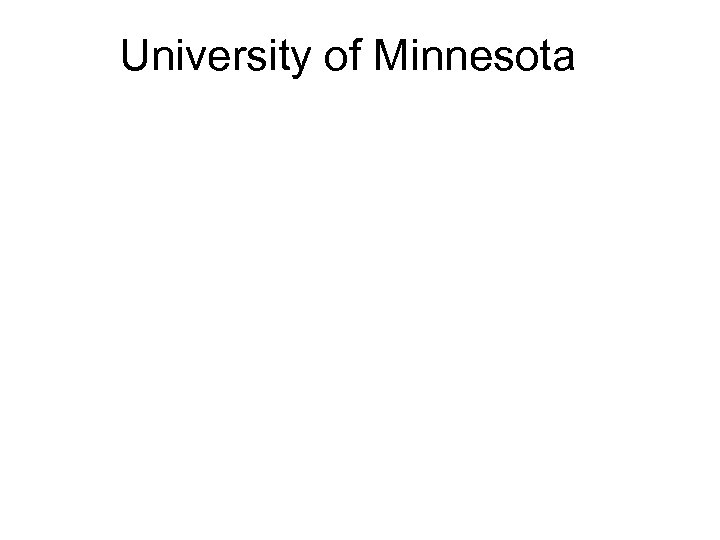 University of Minnesota 