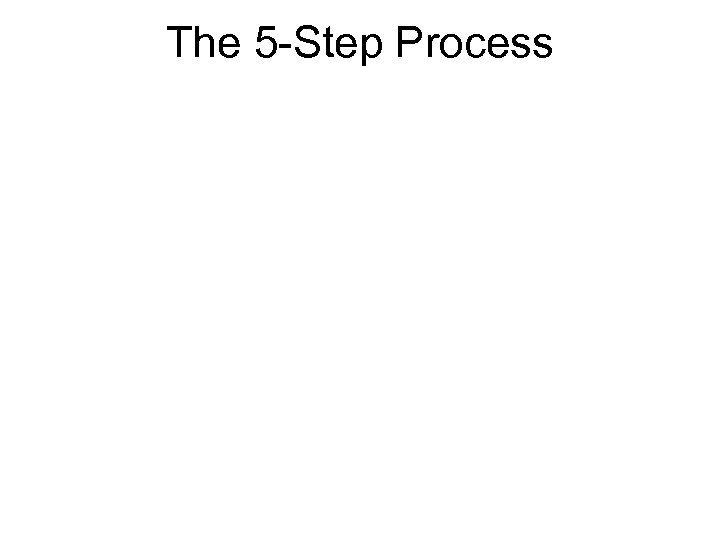 The 5 -Step Process 