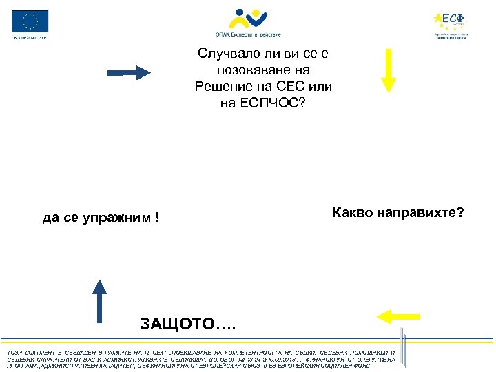 Случвало ли ви се е позоваване на Решение на СЕС или на ЕСПЧОС? да