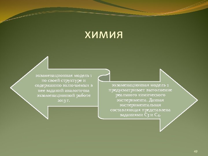 химия экзаменационная модель 1 по своей структуре и содержанию включаемых в нее заданий аналогична