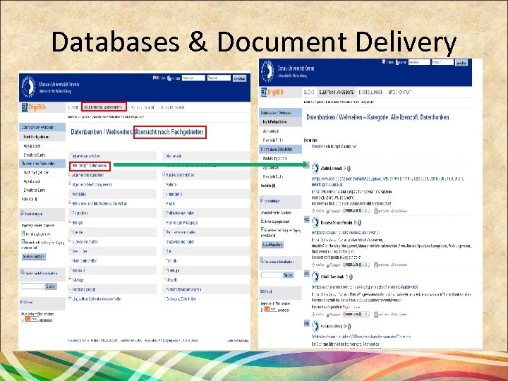 Databases & Document Delivery 