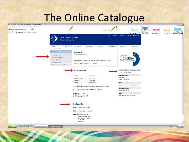 The Online Catalogue 