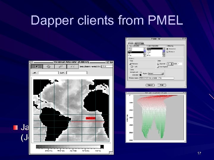 Dapper clients from PMEL Java Ocean. Atlas (John Osborne) 17 
