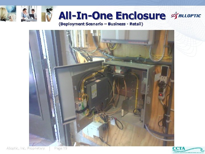 All-In-One Enclosure (Deployment Scenario – Business - Retail) Alloptic, Inc. Proprietary Page 19 