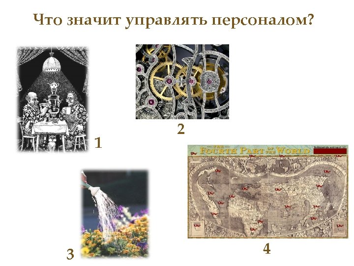 Что значит управлять персоналом? 1 3 2 4 