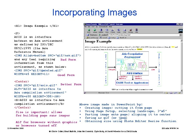 Incorporating Images <H 1> Image Example </H 1> <P> ASIS is an interface between