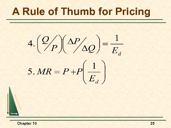 A Rule of Thumb for Pricing Chapter 10 25 