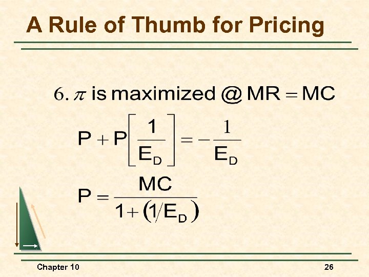 A Rule of Thumb for Pricing Chapter 10 26 