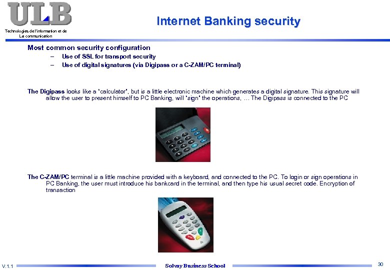 Internet Banking security Technologies de l’information et de La communication Most common security configuration