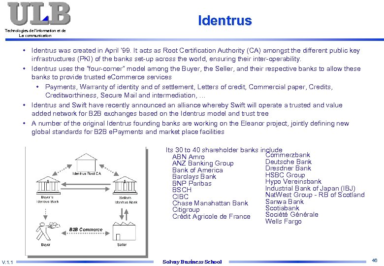 Identrus Technologies de l’information et de La communication • Identrus was created in April