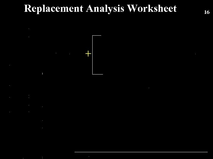 Replacement Analysis Worksheet + 16 