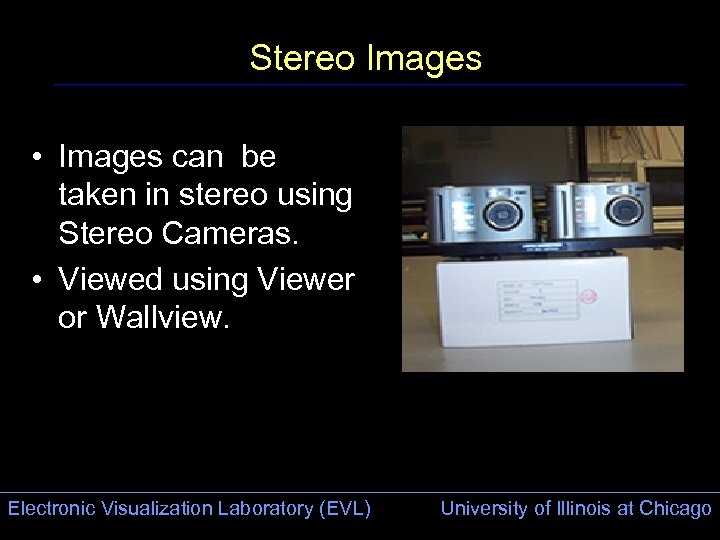 Stereo Images • Images can be taken in stereo using Stereo Cameras. • Viewed