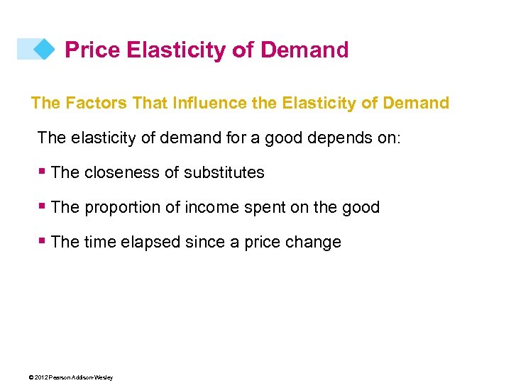 Price Elasticity of Demand The Factors That Influence the Elasticity of Demand The elasticity