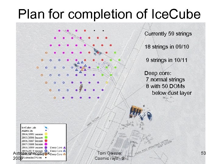 Plan for completion of Ice. Cube Currently 59 strings 18 strings in 09/10 9