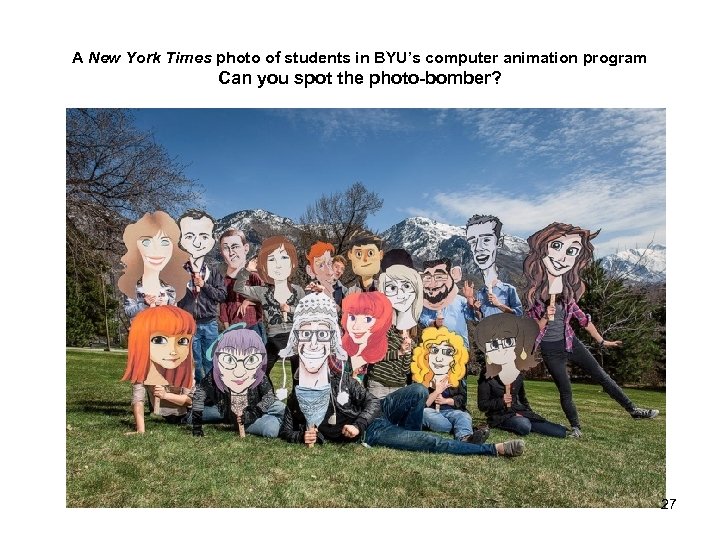 A New York Times photo of students in BYU’s computer animation program Can you